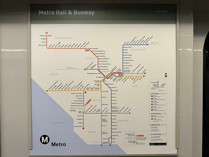 Updated LA Metro Rail & Busway System Map (September 2024)